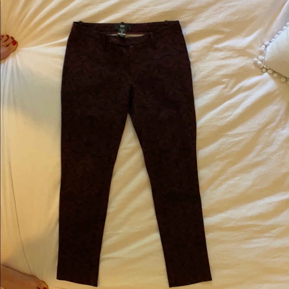 Ankle length slim cut pants